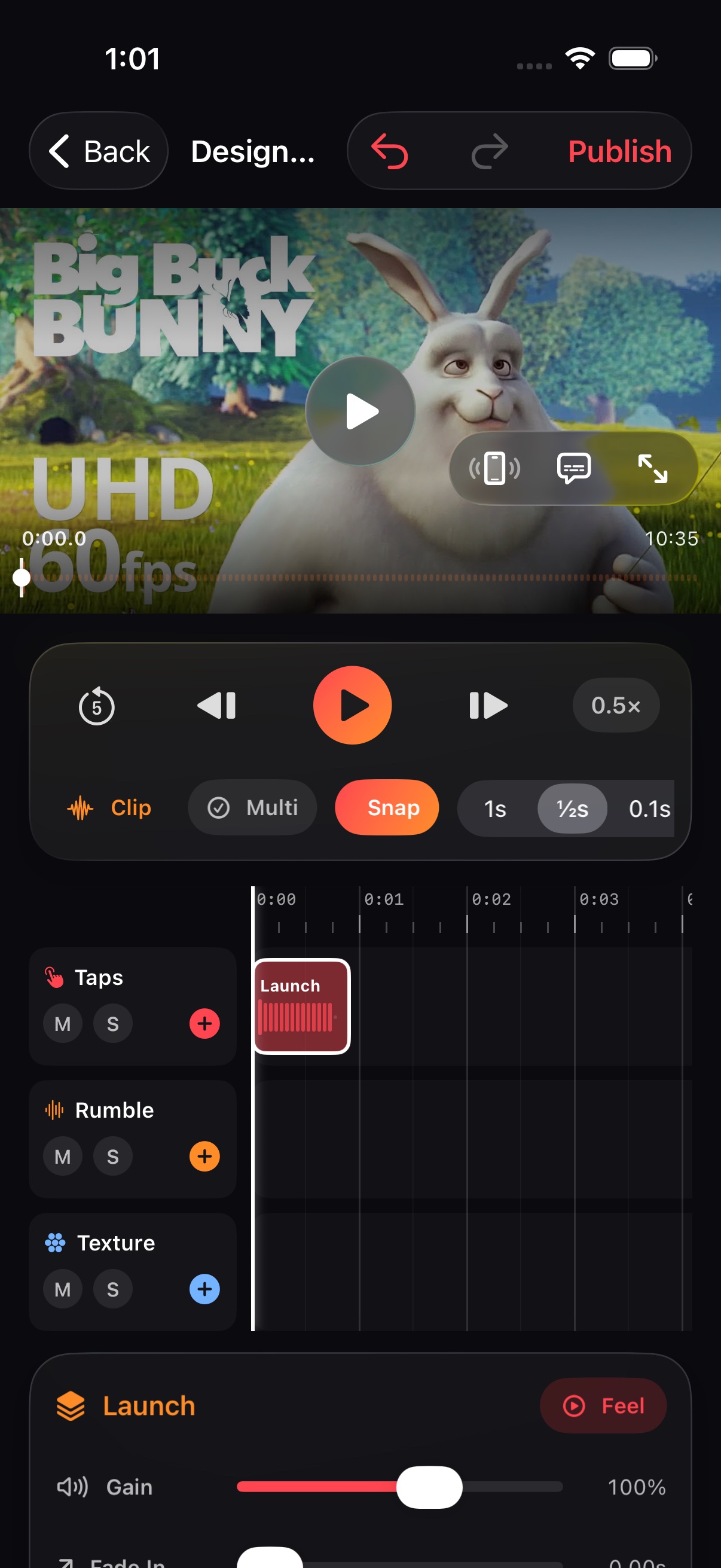 Haptix multitrack haptic editor